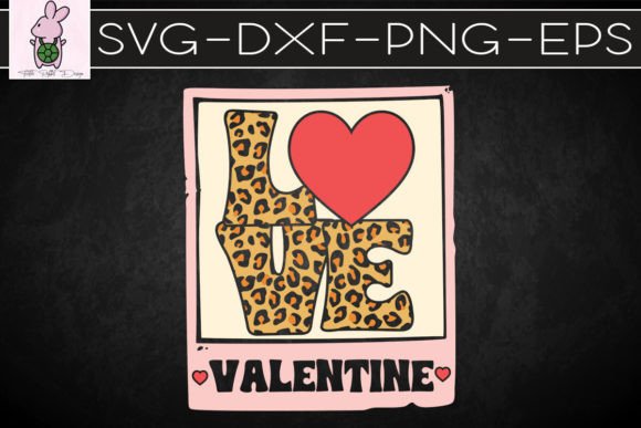 Bold Leopard Print Love Art: Graphics for Crafts