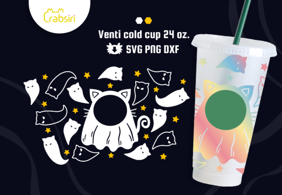 Cat Ghost Cold Cup 24oz SVG: Graphics & Crafts Review