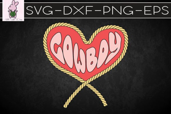 COWBOY Heart Rope Western Valentine: Graphics & Crafts