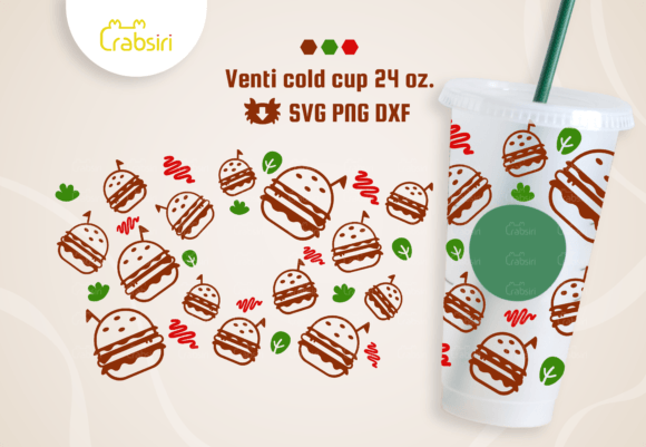 Hamburger Venti Cold Cup 24oz SVG: Graphics & Crafts Review