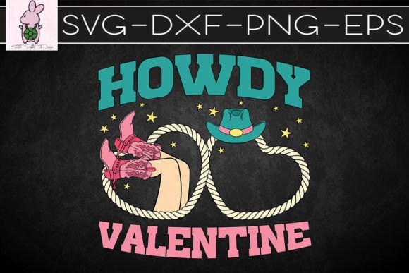 Howdy Valentine Cowgirl Hat: Crafts & Graphics