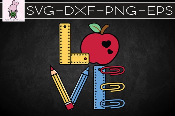 LOVE Valentine Teacher Apple Graphics & Crafts Review