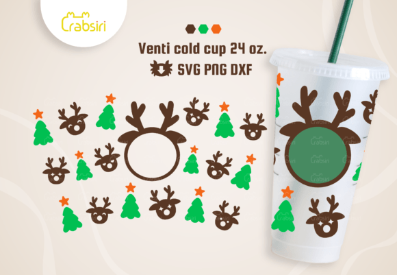 Reindeer Venti Cold Cup 24oz SVG: Crafts & Graphics Review