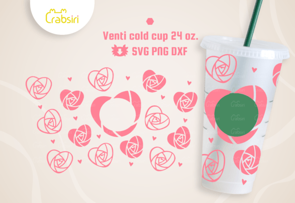 Rose Heart Venti Cold Cup 24oz SVG: Graphics & Crafts Review