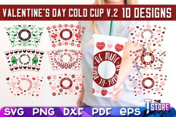 Valentine s Day Cold Cup Cold Cup V.2: Graphics & Crafts